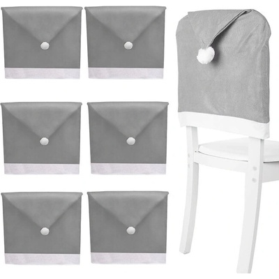 Verk Vianočný návlek na stoličku Santa Claus šedý 6ks