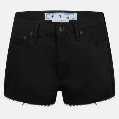 OFF WHITE Къси панталони OFF WHITE Women's - Relaxed Denim Shorts - Black/White