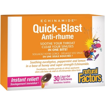 Natural Factors Echinamide Quick-Blast, 30 капсули за дъвчене, Natural Factors