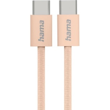 Hama Кабел Hama - Fabric, USB-C/USB-C, 1 m, оранжев (201727)