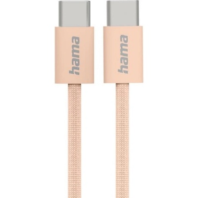 Hama Кабел Hama - Fabric, USB-C/USB-C, 1 m, оранжев (201727)