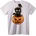 NOONEBRAND Тениска Коте върху тиква за Halloween - M, White