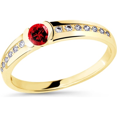 Cutie Diamonds Prsten ze žlutého zlata s rubínem a diamanty DZ6708 2106 RU X 1