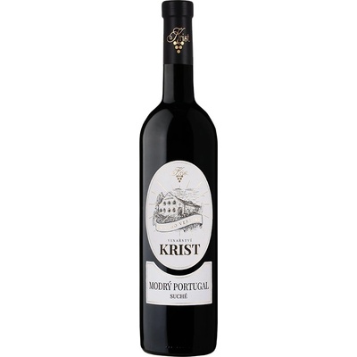 Vinařství Krist Modrý Portugal moravské zemské 12% 0,75 l (holá láhev)