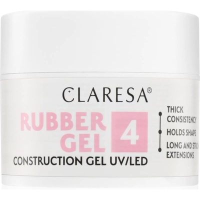 Claresa Rubber Gel Construction Gel UV/LED гел-лак за удължаване на ноктите цвят 04 45 гр