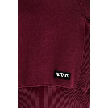 ROTATE Памучен суичър Rotate в бордо с качулка с изчистен дизайн 1143872734 (1143872734)