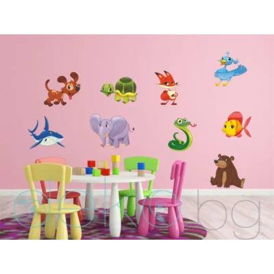 Весели животни - комплект 9 бр (1158)