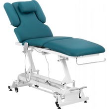 physa Elektrické masážní lehátko - 3 motory - 300 W - 185 x 67 x 62–84 cm - 200 kg - bílé/tyrkysové NANTES TURQUOISE PH