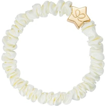 By Eloise London Skinny Silk Scrunchie Gold Star стилен ластик за коса и гривна в едно