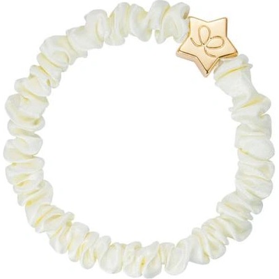 By Eloise London Skinny Silk Scrunchie Gold Star стилен ластик за коса и гривна в едно