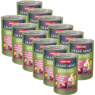 Animonda GranCarno Superfoods - говеждо + червено цвекло 12 x 400г