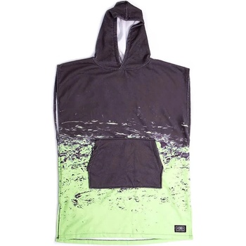 Ocean & earth Southside Hooded Youth poncho - Green (Black / Lima)