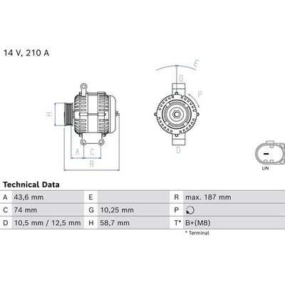 BOSCH 0 986 085 670 generátor (0986085670)