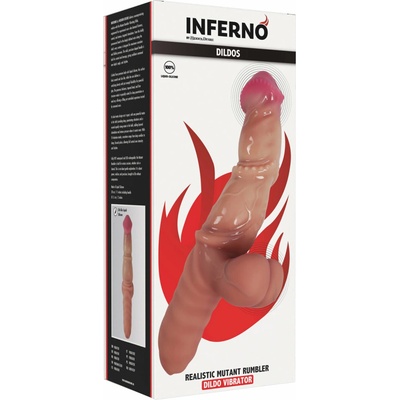 Hidden Desire Inferno Mutant Rumbler Vibrating Dildo Liquid Silicone