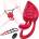 SuperLove Wearable Vibrating Panties & Cock Ring with Remote Red
