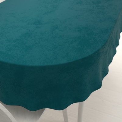 Biante Zamatový oválny obrus Velvet Prémium SVP-025 Petrolejový 100x160 cm