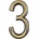 Číslica "3" 75mm bronz Bronz