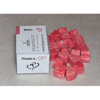 Fajnpocit vonný vosk palmový srdíčka s vůní Malina 30 g
