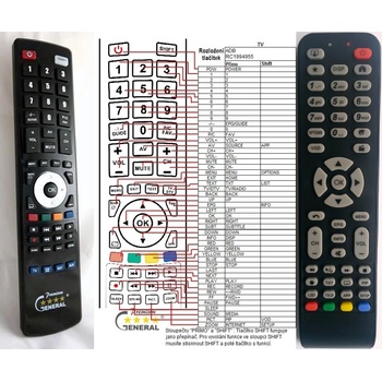 GENERAL ADB RC1994955, RC1994933/01, RC19949553139 - съвместимо дистанционно управление на марката General (RC1994955, RC1994933/01, RC19949553139)