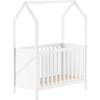 Vipack Бяло детско креватче 60x120 cm от масивен бор с регулируема височина Scott - Vipack (STBB6014)