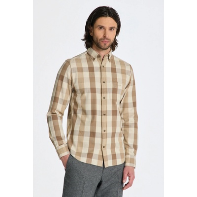 Gant košeľa reg herringbone flannel CHK shirt hnedá