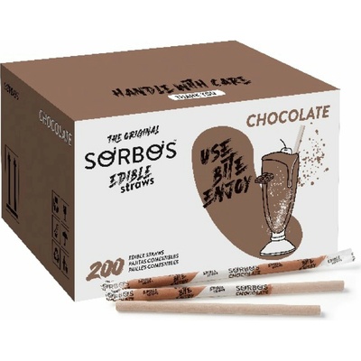 Sorbos Jedlé ovocné slamky čokoláda 200 ks