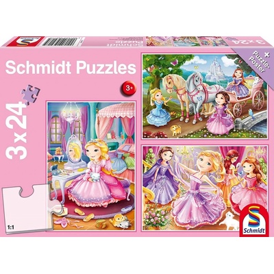 Schmidt Pohádkové princezny 3 x 24 dielov