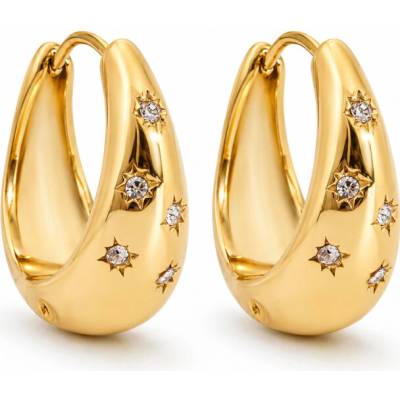 Victoria Filippi Stainless Steel Náušnice se zirkony Imma chirurgická ocel E-1535-JDE0305012/32 Zlatá