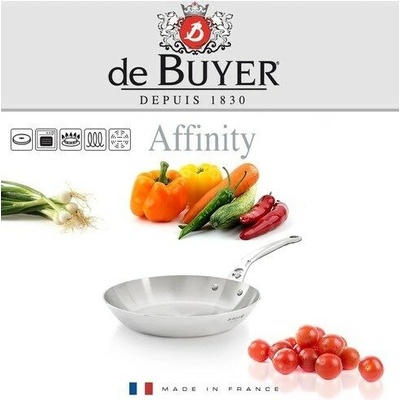 de Buyer Pánev AFFINITY nerez průměr výška 4,5 cm váha 1,34 kg nedeformovatelná rukojeť z nerezové oceli 28 cm