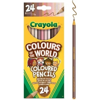 Crayola Crayola: Цветове на света, комплект цветни моливи в тоновете на кожата - 24 бр (68-4607)
