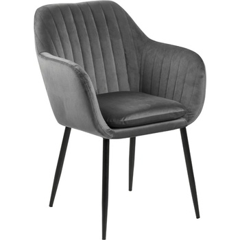 Scandi Milla sametová šedá / černá