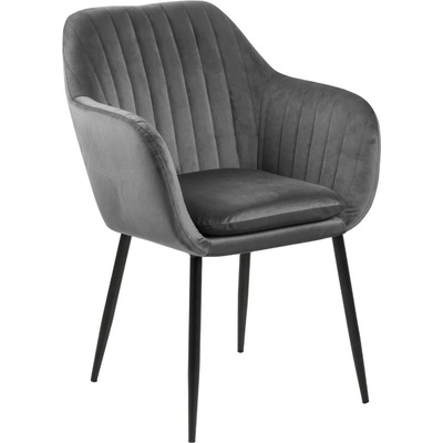 Scandi Milla sametová šedá / černá