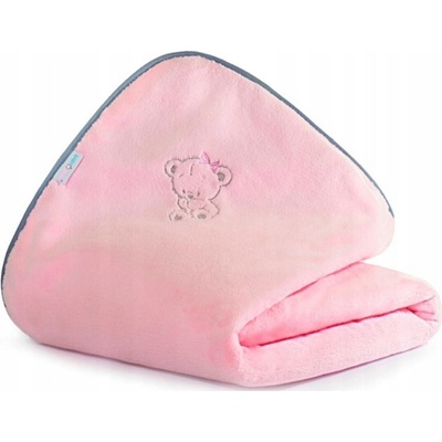 Vulpi Detská deka do kočíka autosedačky medvede ružová