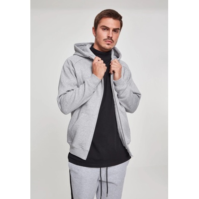 Urban Classics Мъжки изчистен суичър с цип Urban Classics gray TB014CUB-TB014C-00111 - Сив, размер 4XL