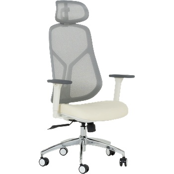 Bittel Ергономичен стол Carmen 7901 W еко кожа - сив-шампанско (B3520182_1)