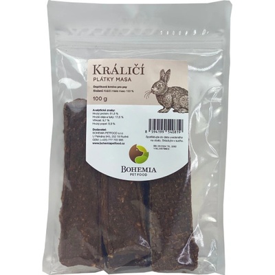 Bohemia Pet Food BOHEMIA Králičí plátky 100 g