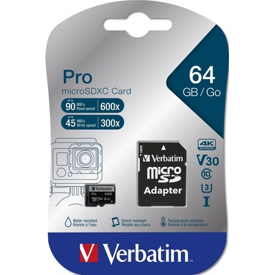 VERBATIM microSDXC UHS-I 64GB 47042