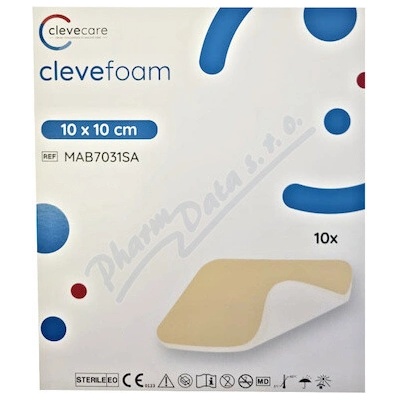 Clevecare Clevefoam pěnové krytí 10 x 10 cm 10 ks