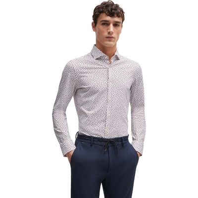 HUGO BOSS Риза с дълъг ръкав Boss Men's P Hank Spread Long Sleeve Oxford Shirt - White