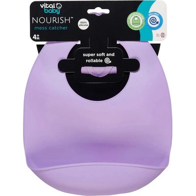 Vital Baby Силиконов лигавник Vital Baby - 4 м+р лилав (V-443929)