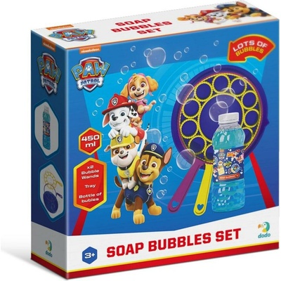 DODO Bublifuk Tlapková patrola Paw Patrol sada na tvorbu bublin a náplň 0,45L v krabici 23x23x7,5cm