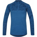 Husky Merino 100 tričko Zip LS 2021 modré