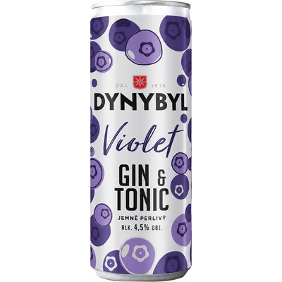 Dynybyl Violet Gin & Tonic 4,5% 0,25 l (plech)