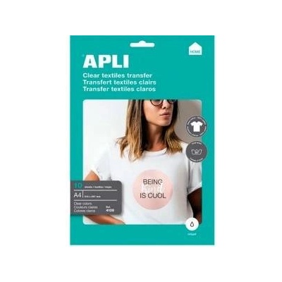 APLI Хартия за Печат Apli Transfer 4128 Текстил A4 100 Листи