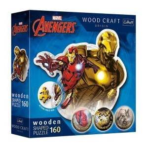 Trefl Puzzle 160 Pieces Contour Wooden Puzzles Braves Iron Man