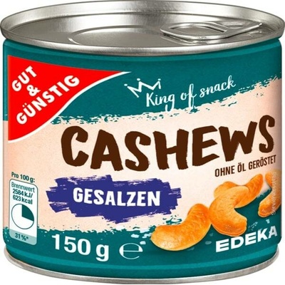 G&G kešu oříšky v dóze pražené solené 150 g – Zboží Dáma