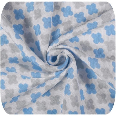 Kikko Bambusové prostěradlo s gumou XKKO BMB Blue Cross 60x120