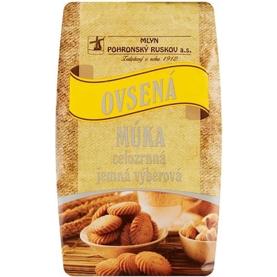 Mlyn Pohronský Ruskov Ovsená múka celozrnná jemná výberová 800 g