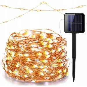SmartLED LED соларен декоративен гирлянд 200xLED/1, 2V 800 mAh 12 m IP44 черен (SD0132)