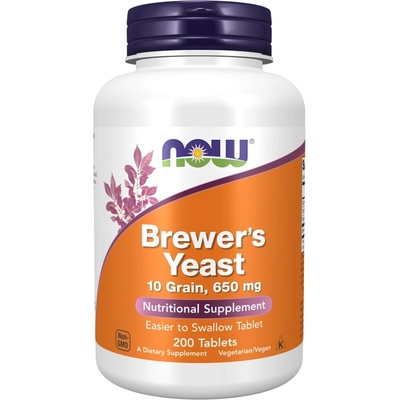 NOW NOW Brewers Yeast 650mg, 200 Tablets
